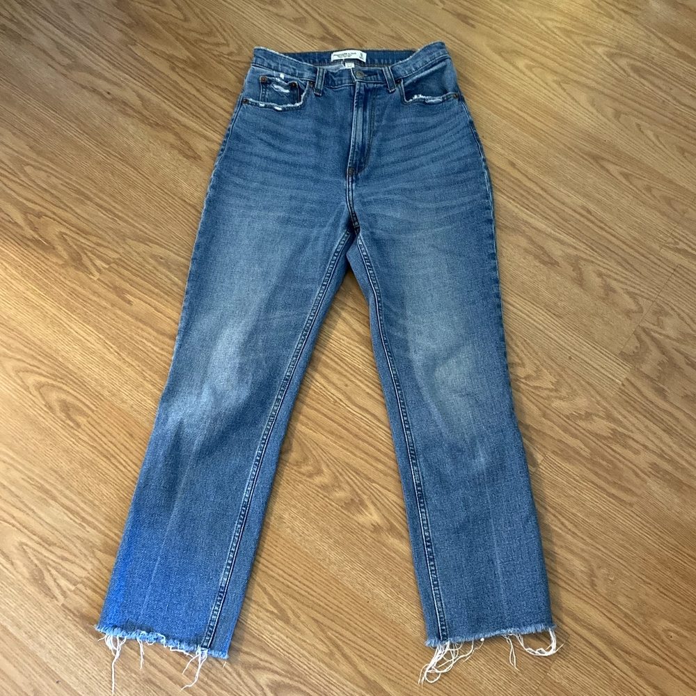 Abercrombie & Fitch Ankle Straight Ultra High Rise Curve Love 4